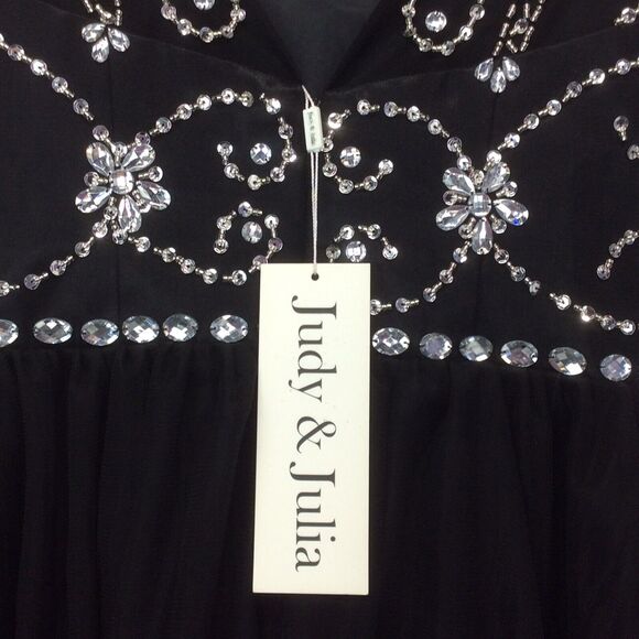 Judy and Julia Black Short Strapless Party Prom Gown/Dress - Picture 2 of 12